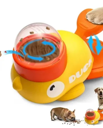 Comedero de alimentación Lenta Pato Interactivo Para Mascotas 22x12x14cm.