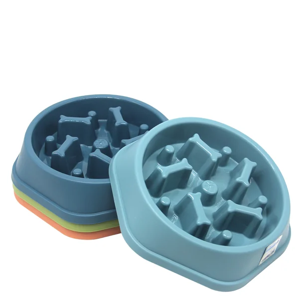 Comedero Plastico Anti-Voracidad Para Mascotas 20.5x5cm.