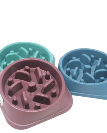 Comedero Plastico Anti-Voracidad Para Mascotas 20x4.5cm.