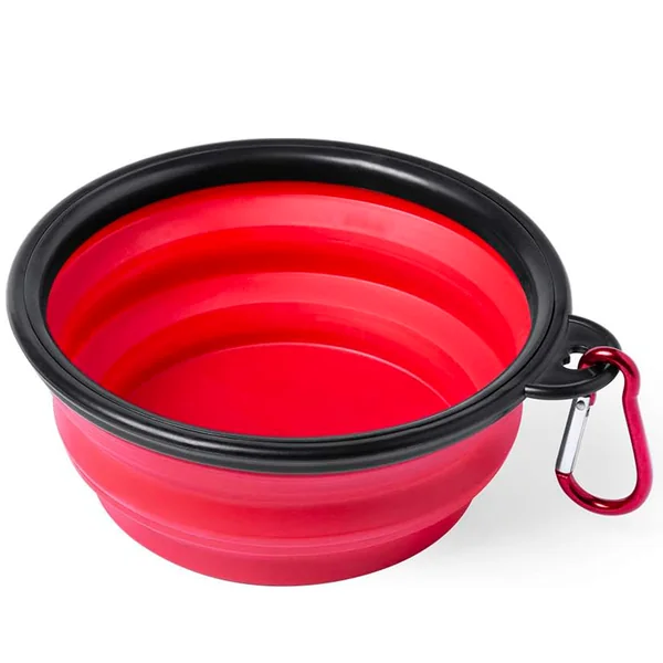 Comedero Plegable para Mascotas 450 ml Rojo