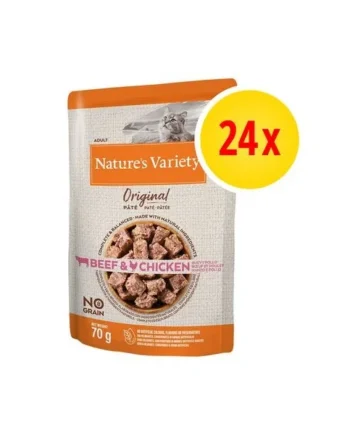 Compra inteligente: Nature's Variety Original Paté No Grain 24 X 70 G asequible disponible para compra rápida en Productos Para Gatos de Málaga España.