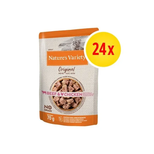 Compra inteligente: Nature's Variety Original Paté No Grain 24 X 70 G asequible disponible para compra rápida en Productos Para Gatos de Málaga España.