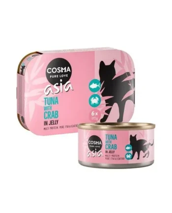 Compra pequeños clásicos Cosma Asia En Gelatina 6 X 170 G en Gatospetshop.com Bilbao España.