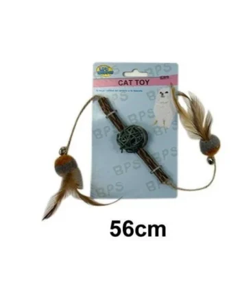 Comprar Caña de Madera con Plumas y Cascabel