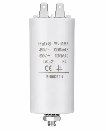 Condensador | 25 uF | 450 V | Faston | 1 uds. 25.0 uF