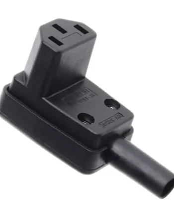 Conector alimentacion C13 hembra angular Negro 10 A