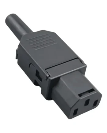 Conector Alimentacion C14 Macho 10 A 250V Montaje Rapido Negro