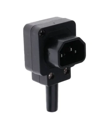 Conector alimentacion C14 macho angular Negro 10 A