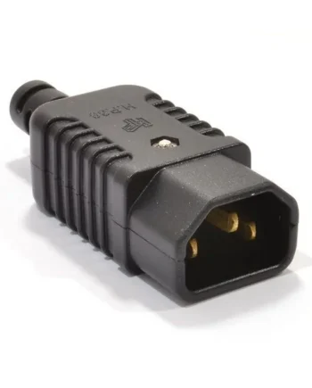 Conector alimentacion C14 macho Negro 10 A