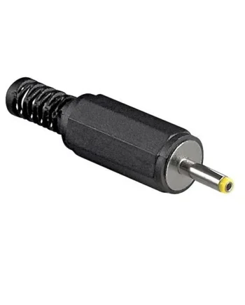 Conector alimentacion DC 0.75 mm x 2.4 mm Negro