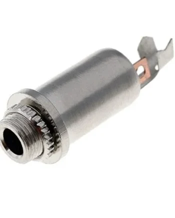 Conector audio jack 3.5 mm estereo hembra base Gris