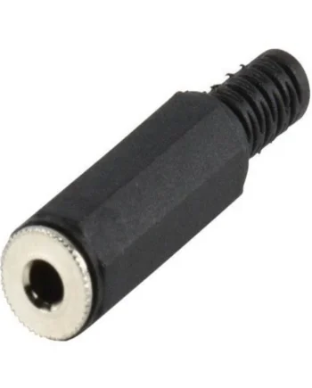Conector audio jack 3.5 mm estereo hembra Negro