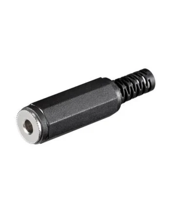 Conector audio jack hembra 2.5 mm mono Negro