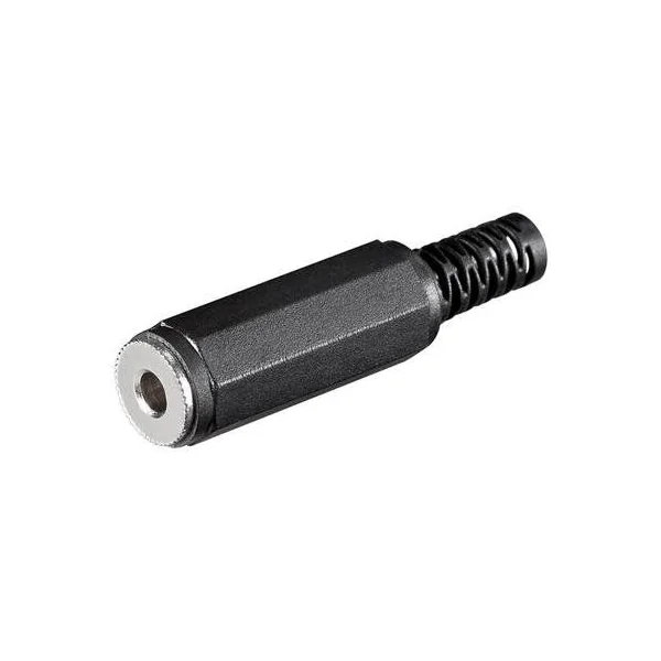 Conector audio jack hembra 2.5 mm mono Negro