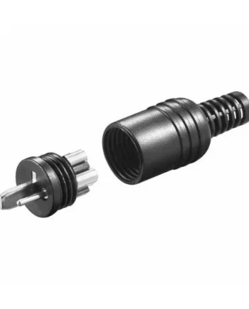 Conector audio para altavoz macho Negro