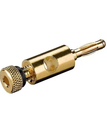 Conector banana 4mm dorado Negro