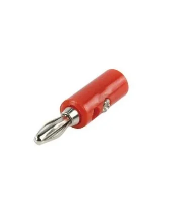 Conector banana macho 4.5 mm Rojo