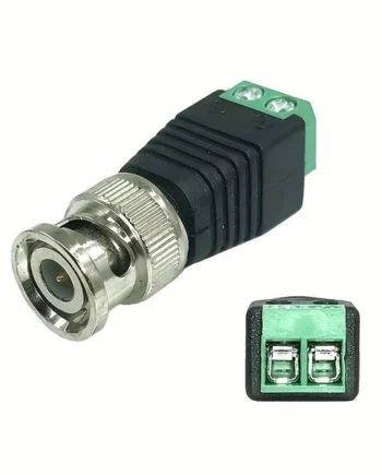 Conector BNC macho conexión tornillo Negro