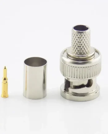 Conector BNC RG 59 para crimpar Gris