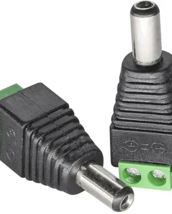 Conector DC macho 5.5x2.1mm Negro