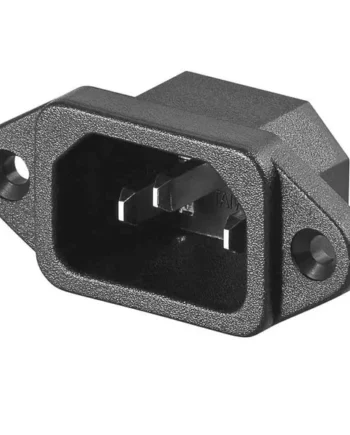 Conector de alimentacion C14 AC macho Negro 10 A