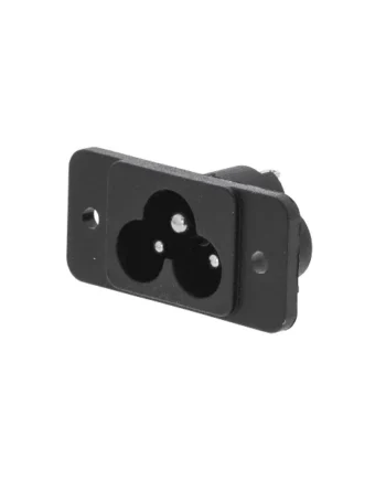 Conector de alimentacion IEC-320-C6 macho Negro