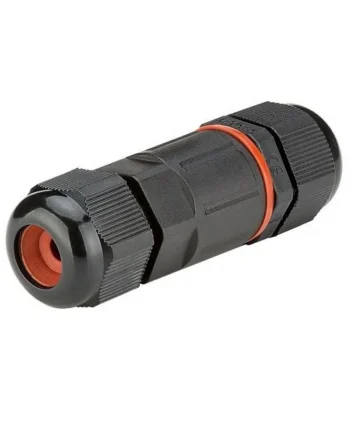 Conector de Cable Estanco 3 Contactos IP68 Negro