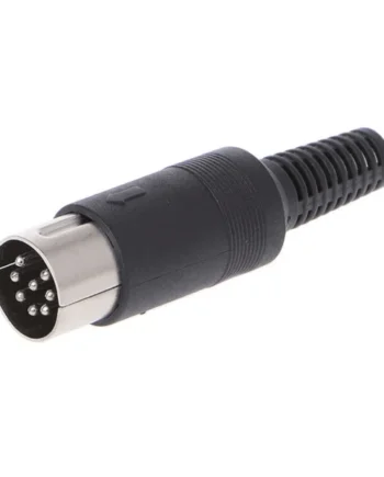 Conector DIN de 8 pines macho Negro