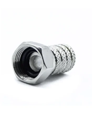Conector F rosca 6.4mm Gris