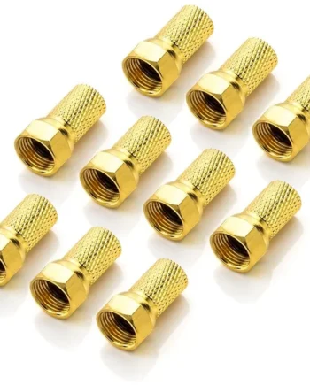Conector F Rosca Dorado