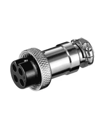 Conector micro aviacion aereo GX16 hembra de 4pin Gris