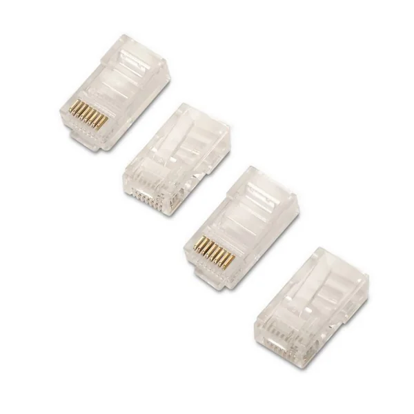 Conector RJ45 CAT6 (100ud/bolsa) Transparente
