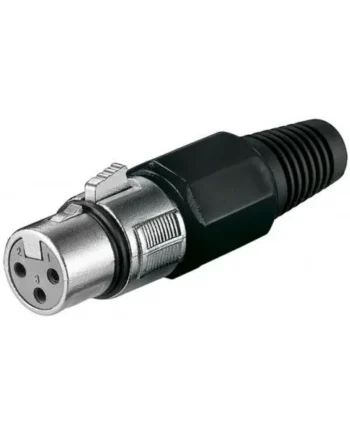 Conector XLR 3 pines hembra Negro