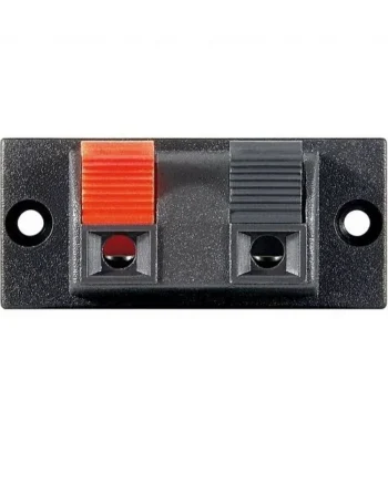 Conjunto de 2 bornes para altavoz rectangular Negro