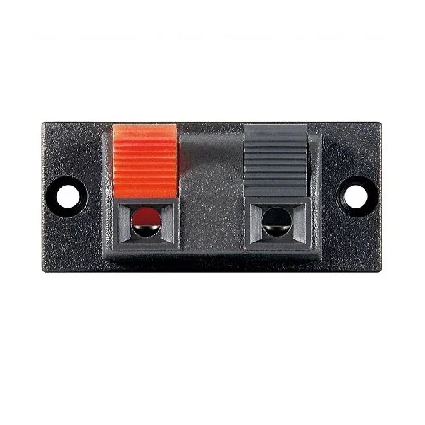 Conjunto de 2 bornes para altavoz rectangular Negro