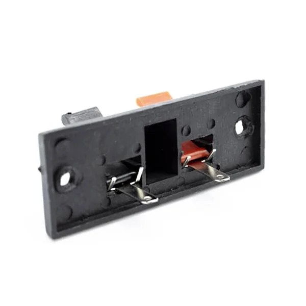 Conjunto de 2 bornes para altavoz rectangular Negro