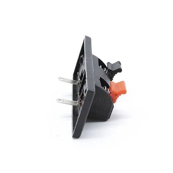 Conjunto de 2 bornes para altavoz rectangular Negro