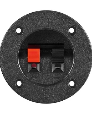 Conjunto de 2 bornes para altavoz redondo Negro