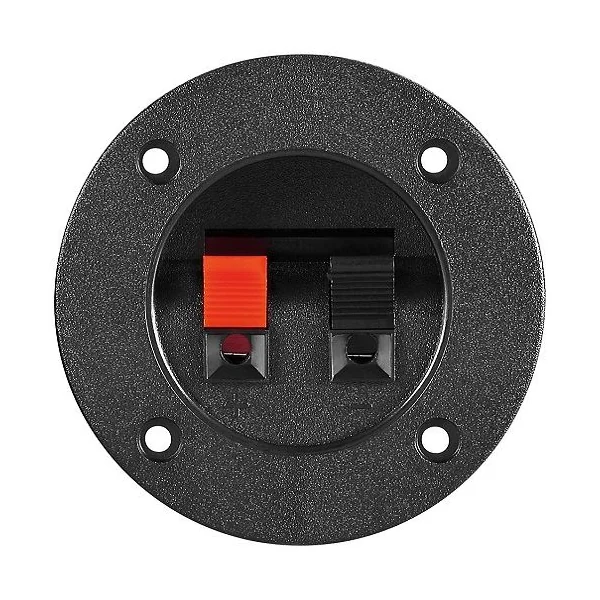 Conjunto de 2 bornes para altavoz redondo Negro