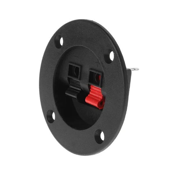 Conjunto de 2 bornes para altavoz redondo Negro