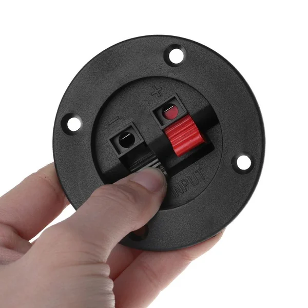 Conjunto de 2 bornes para altavoz redondo Negro