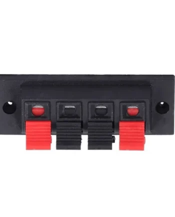 Conjunto de 4 bornes para altavoz rectangular Negro