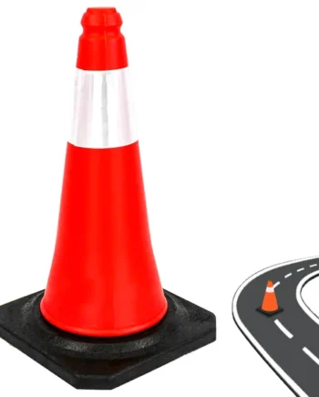 Cono trafico señalizacion con reflector de 75 cm Rojo
