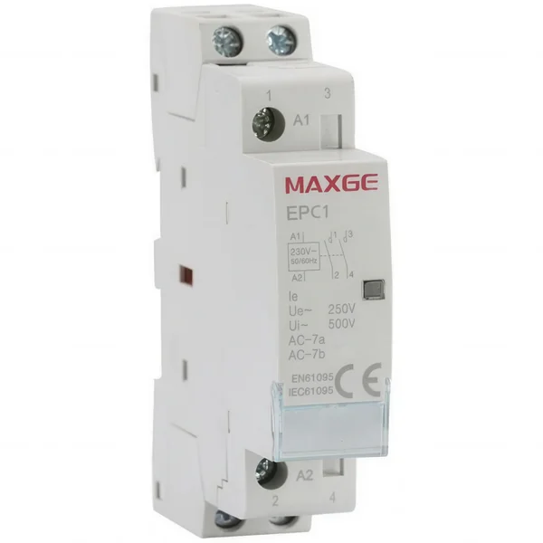 Contactor modular SGC1 2P 220V AC-2NO Blanco 25 A