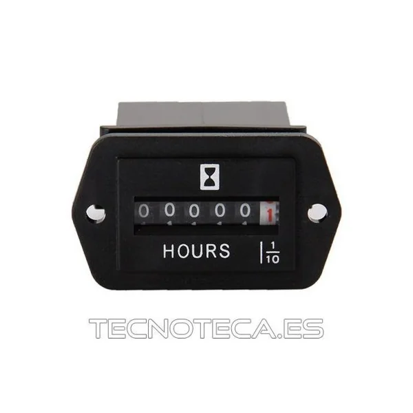 Contador de horas, DC mecanico 0-99999,9 horas
