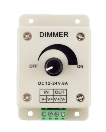 Controlador Dimmer de intensidad tira led 12v 24V 8A Blanco