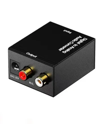 Convertidor audio digital optical a analogico RCA Negro