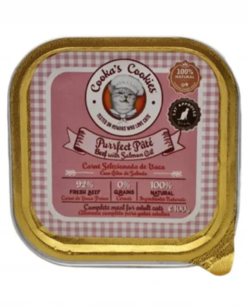 Cooka's Cookies - Purrfect Pâté Ternera con Aceite de Salmón 100g