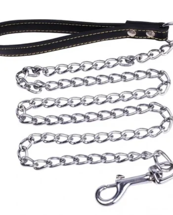 Correa Cadena Metal Con Mango Piel