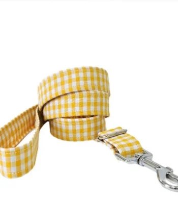 Correa modelo Vichy Amarillo para perros